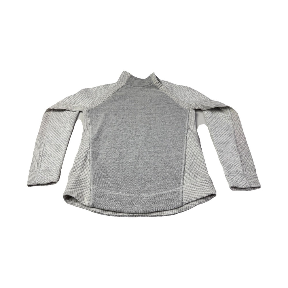 Prana Brandie Wool Blend Mock Neck Sweater Pullover Gray 3h